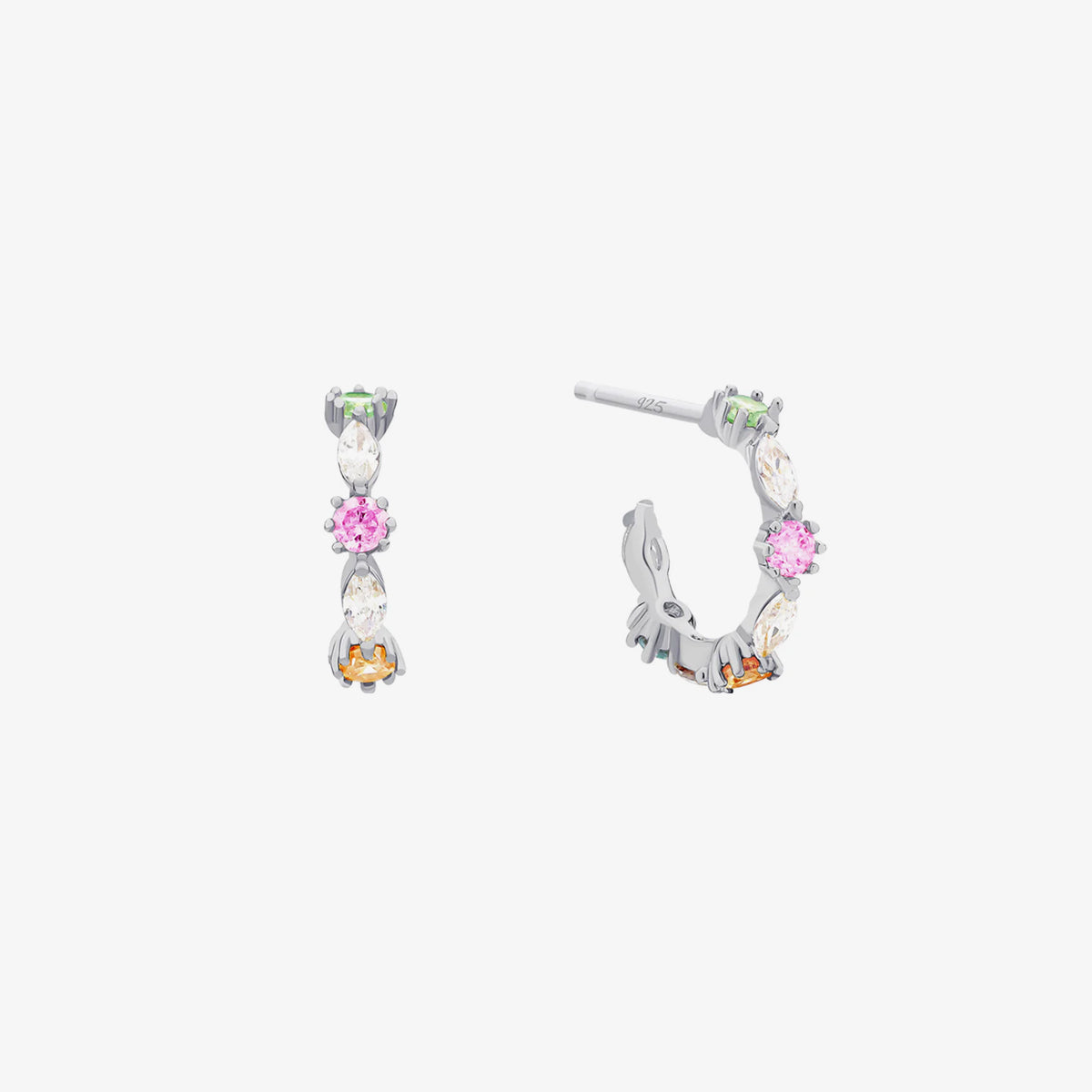 Pastel semi-hoop earrings