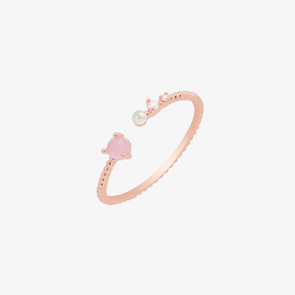 Pink pearl ring