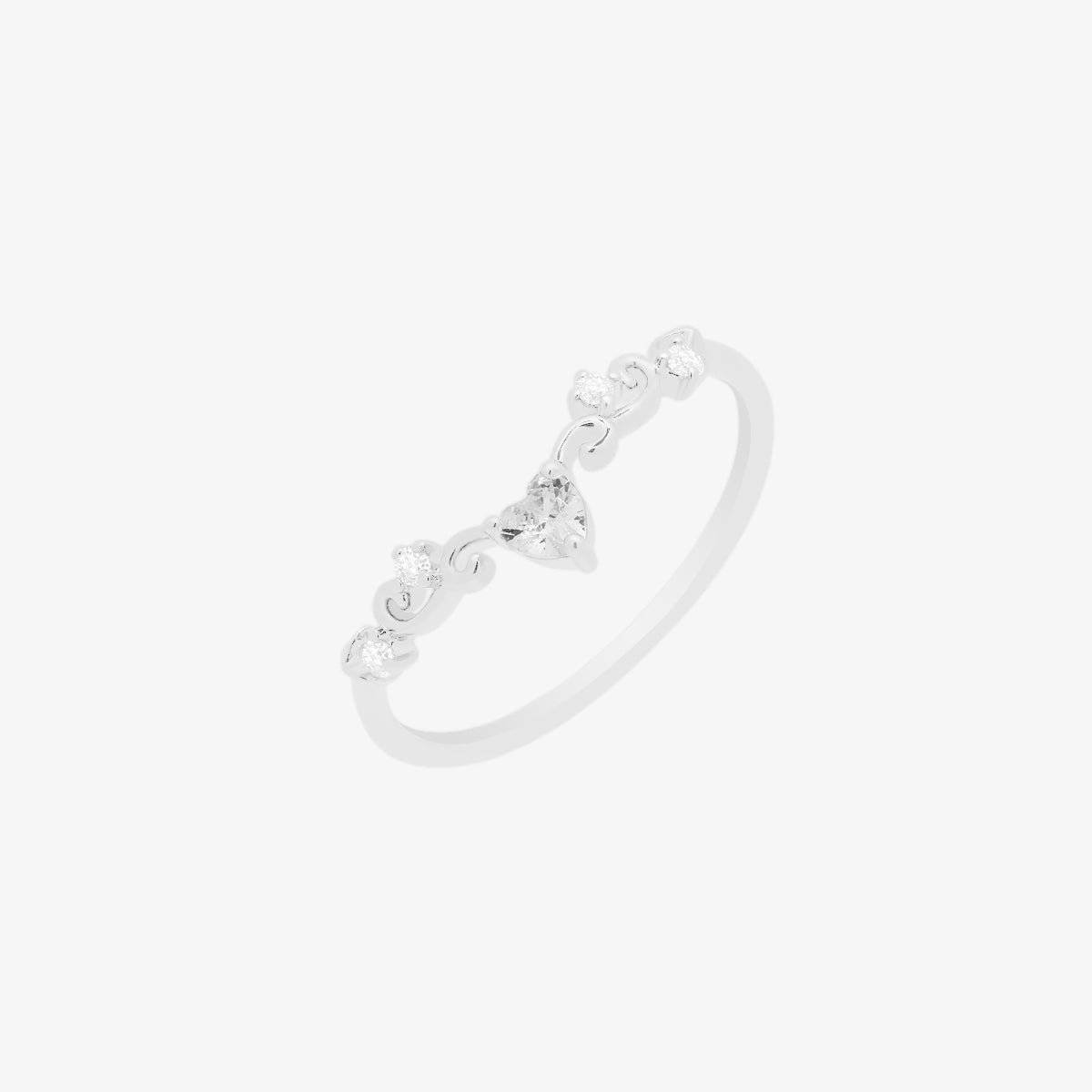 Elegant heart ring