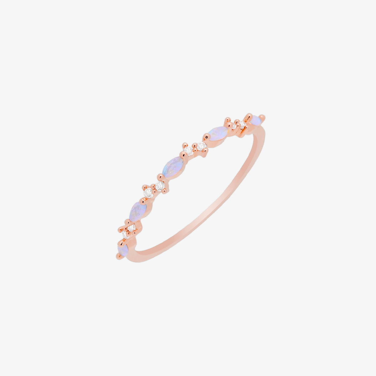 Moonstone braid ring