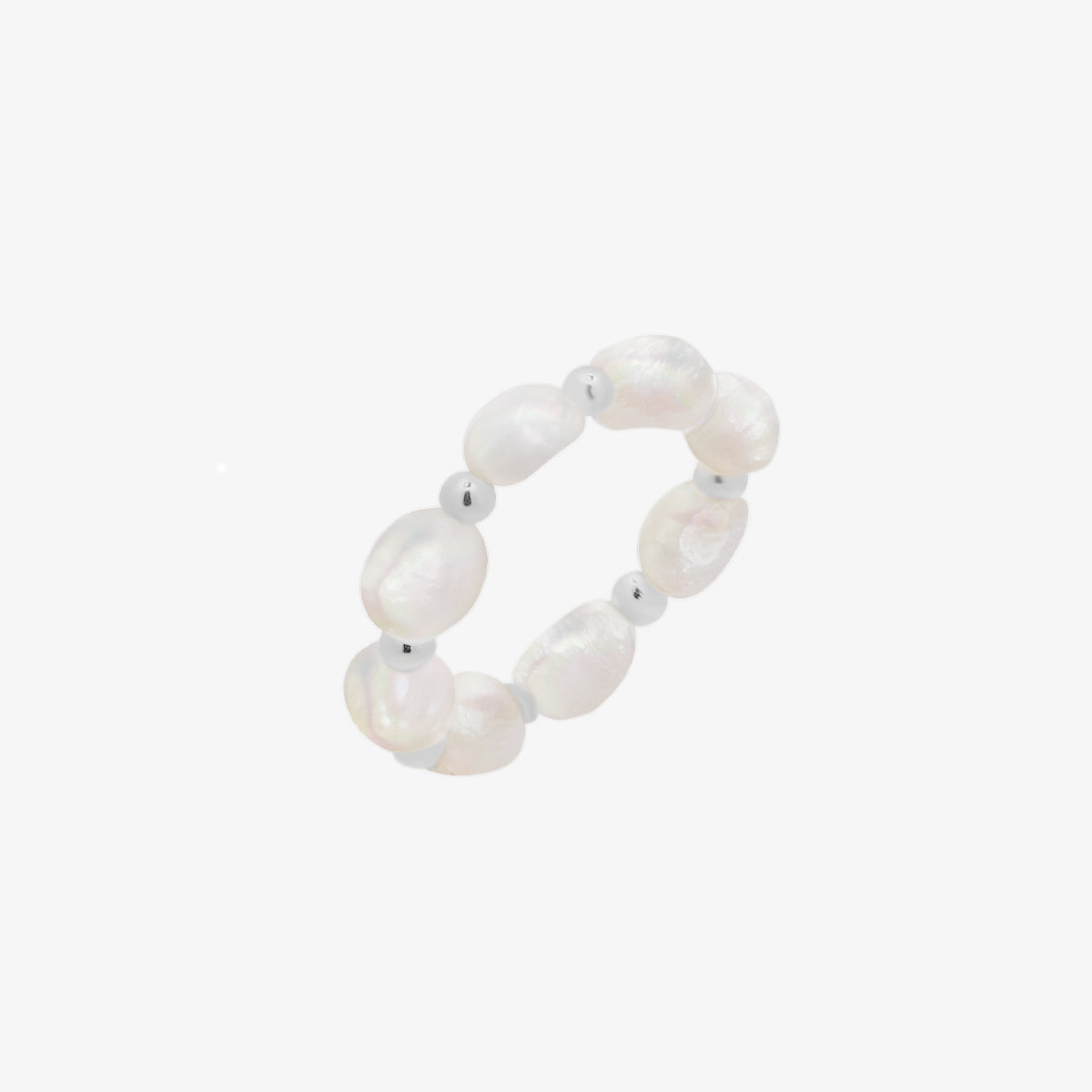 Freshwater pearl stretched ring