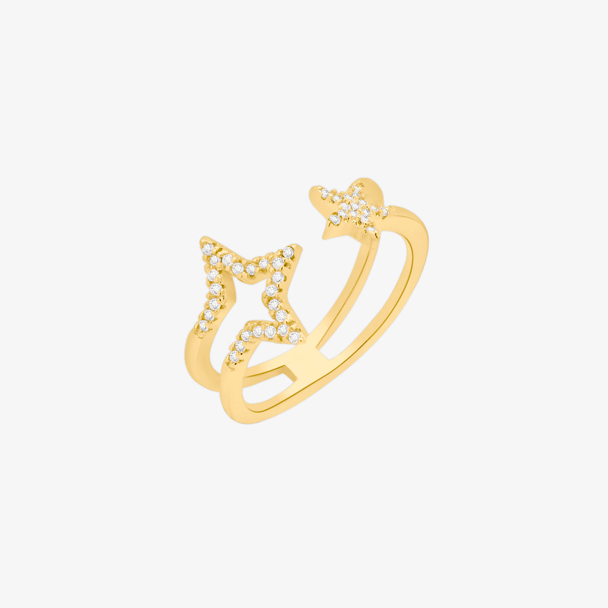 Double Cubic Star Ring