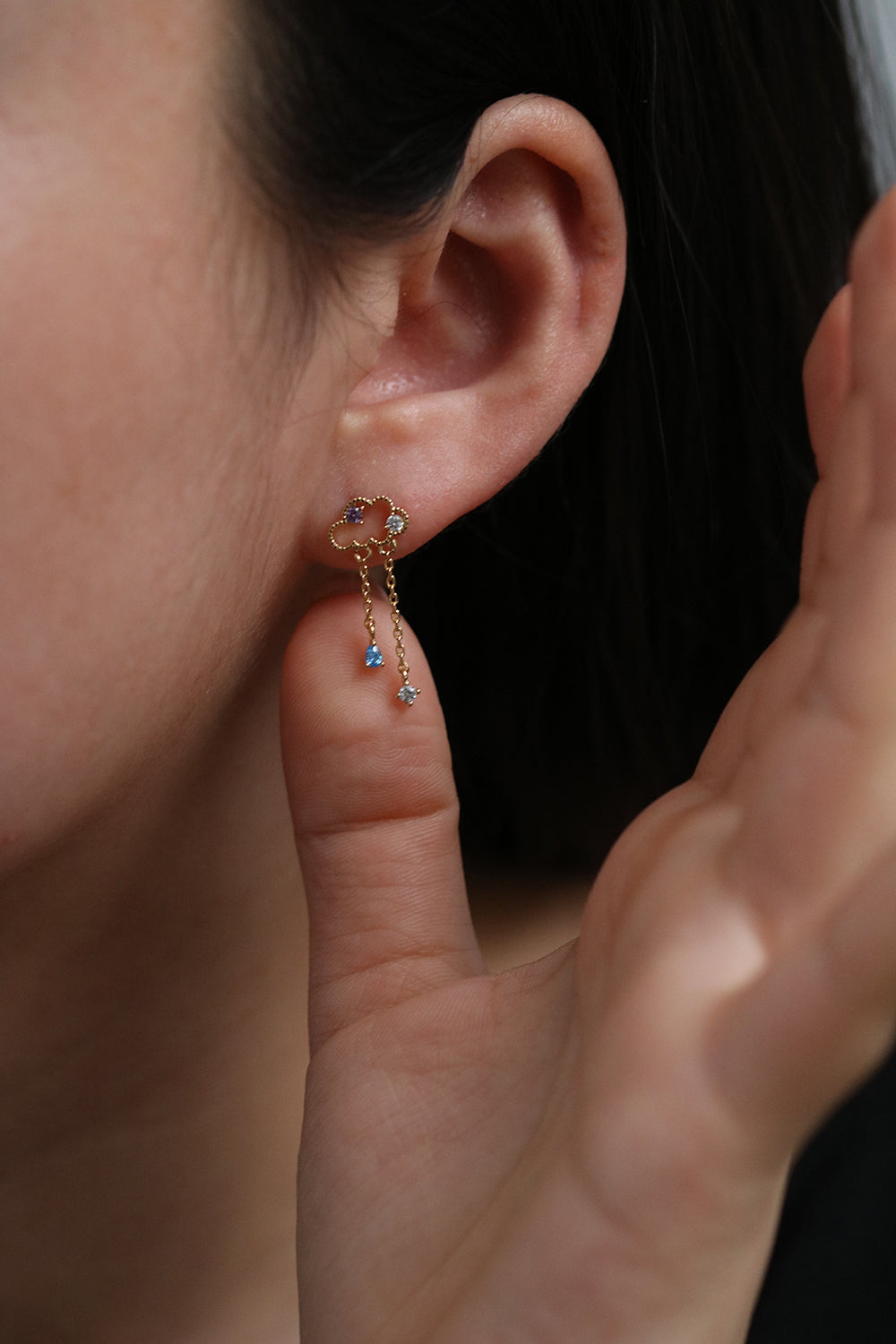 Cloud drop earrings