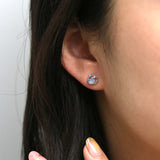Moonstone saturn earrings