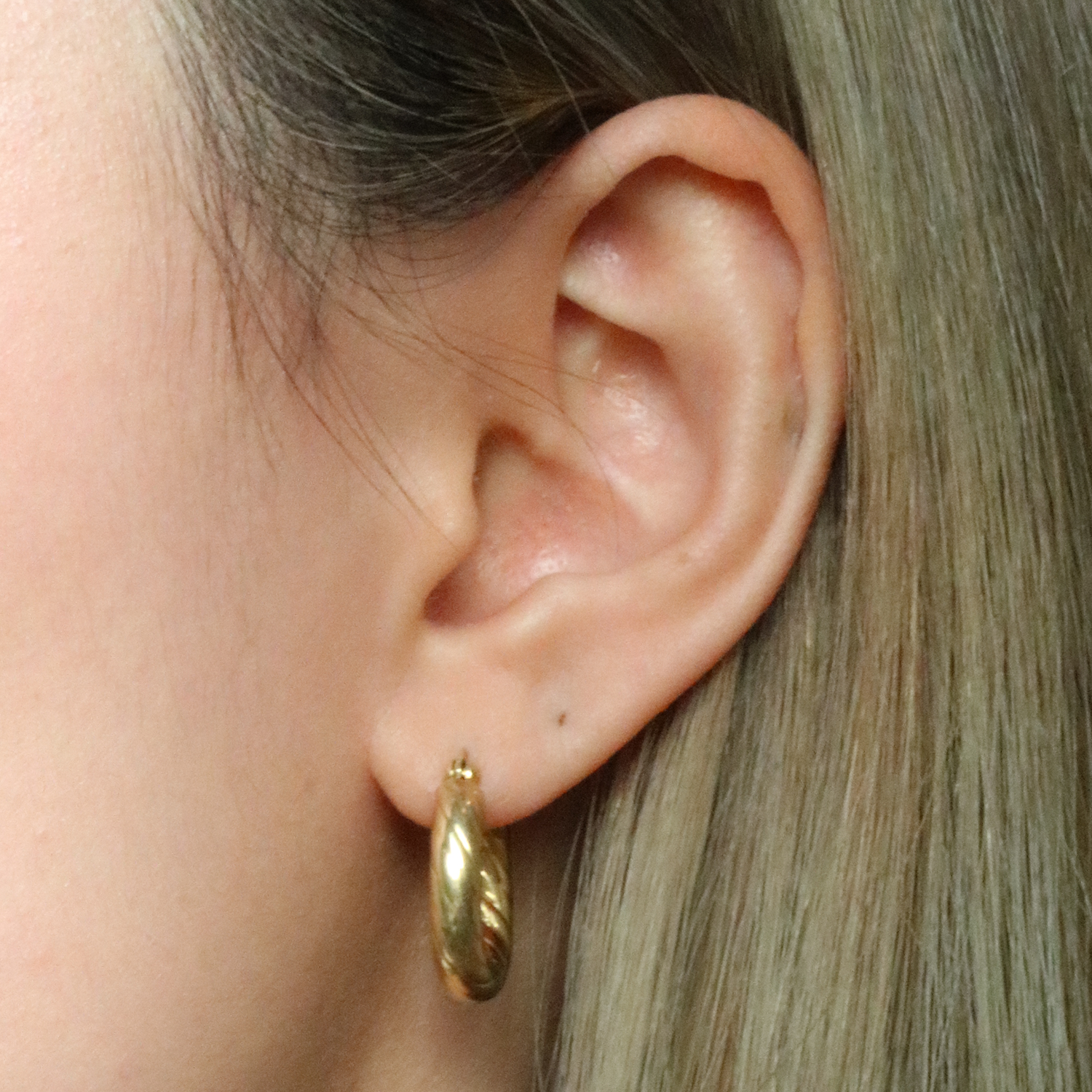 Chunky clicker hoop earrings