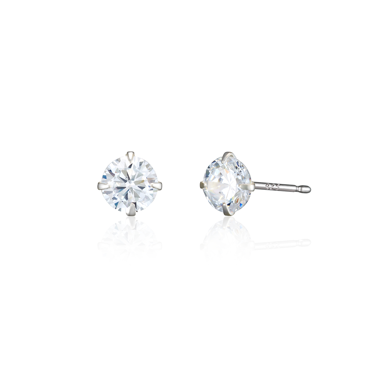 Cubic stud earrings