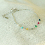 Rainbow gemstones bracelet - NABILONDON