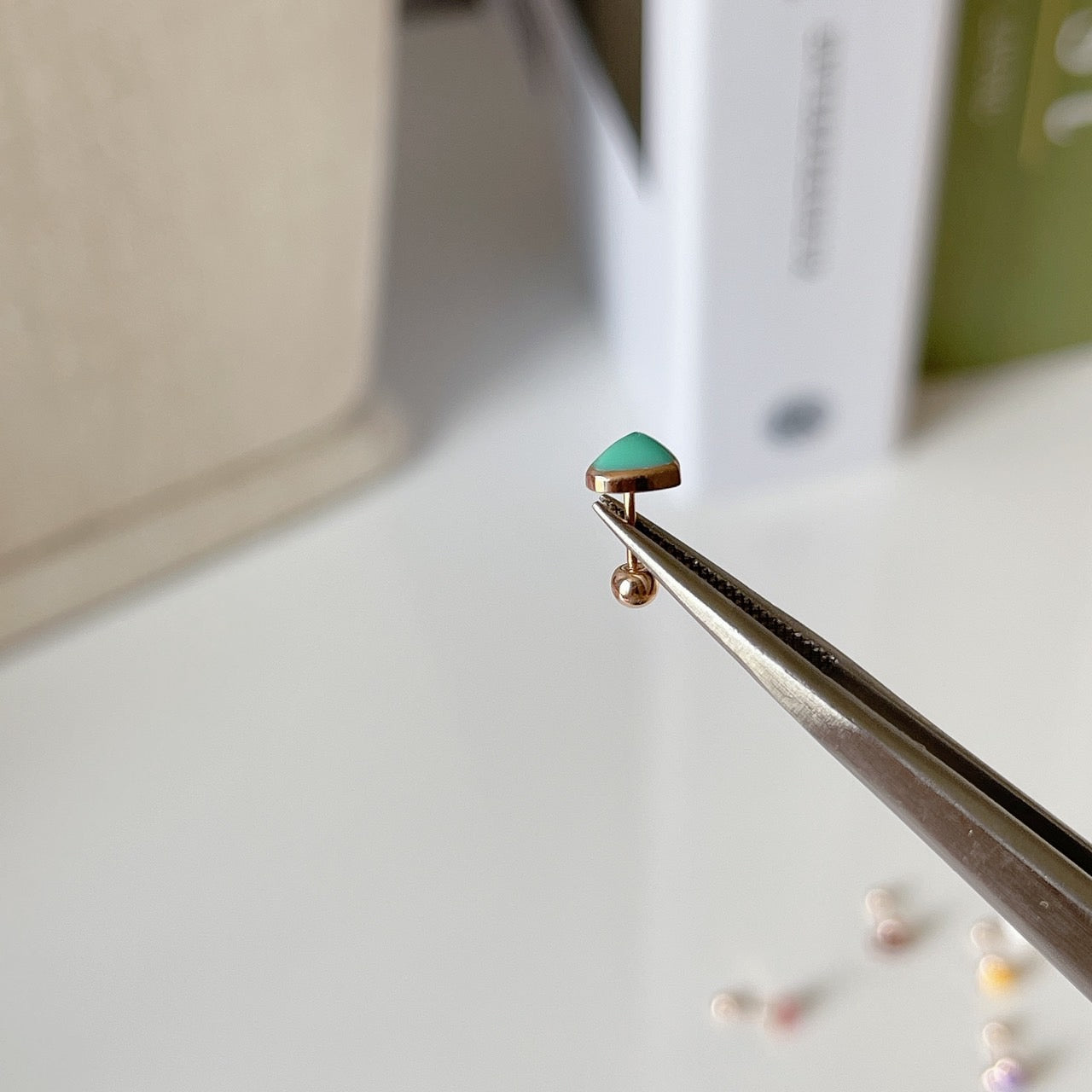Epoxy heart barbell